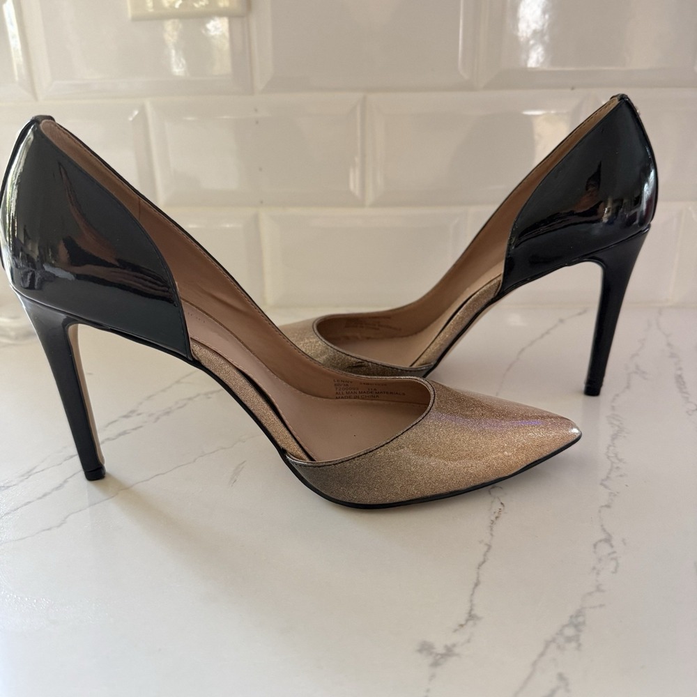 BCBGeneration Lenny Ombré Champagne Gold Glitter Stiletto